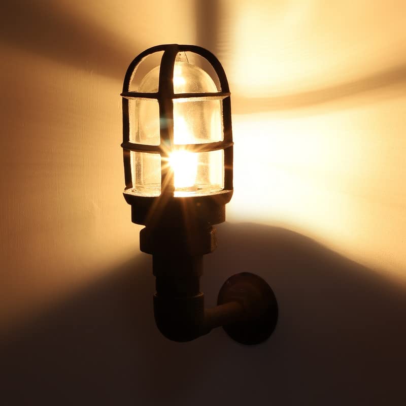 Image of ELIANTE Metal Outdoor Wall Light Black for Living Room, Bedroom, Dining Room, Kitchen | 3 Years Warranty | Free - LED LAMP