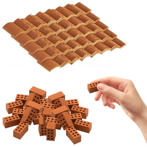 JXAXD 110 Stück Mini Ziegelsteine, Ziegelsteine zum Mauern Kinder, 1:16 Mini Scale Ziegel, Winzige Ziegelsteine Modell Ziegelbau für DIY Bauen Puppenhaus Garten Ornament Haus Spielzeug Deko JXAXD 110 Stück Mini Ziegelsteine, Ziegelsteine zum Mauern Kinder, 1:16 Mini Scale Ziegel, Winzige Ziegelsteine Modell Ziegelbau für DIY Bauen Puppenhaus Garten Ornament Haus Spielzeug Deko