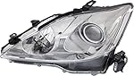 Evan-Fischer Headlight Lens and Housing Compatible with 2006-2008 Lexus IS250 IS350 Halogen Driver Side