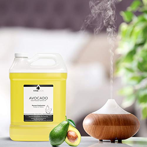 Óleo de abacate a granel – 1 galão de óleo de abacate em garrafa de HDPE – 100% puro e não diluído –