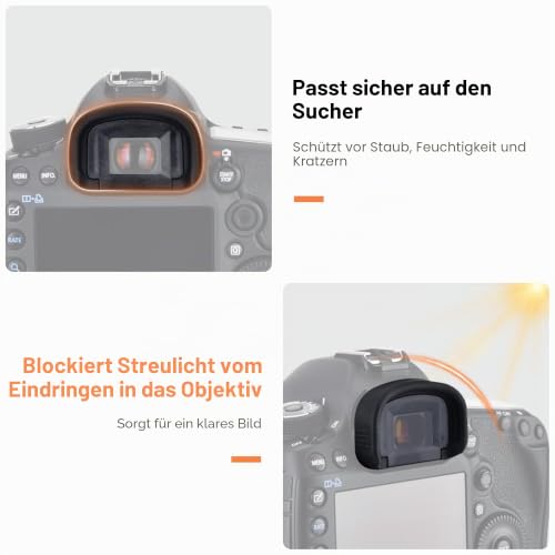 (2 Stück pro Paket) JJC Okular Augenmuschel für Canon EOS 1D X, 1D X Mark II, 1Ds Mark III, 5Ds, 5Ds R, 5D Mark III, 5D Mark IV, 7D Mark II Ersetzt Canon Eg.