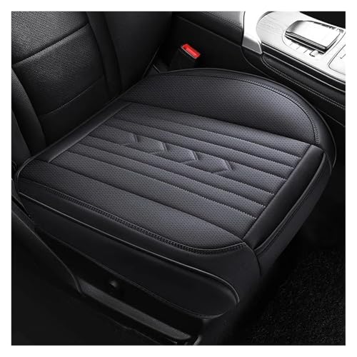 Fundas Asientos Coche Fundas De Asiento Coche Antideslizantes Universales PU Lujo Para Jaguar F-PACE I-PCAE XE XF, Accesorios Interior(1PC-Black,Frente)