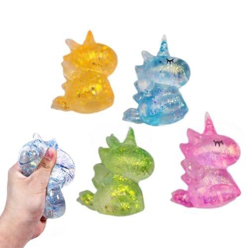 PYEUIFT 4 Piezas Bolas antiestrés de unicornio para adultos, bolas antiestrés de...