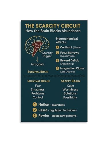 Marketing Psychology Poster Scarcity Principle Brain Function Educational Chart Wall Art for Office or Home Study(Unframed,16x24inch(40x60cm))