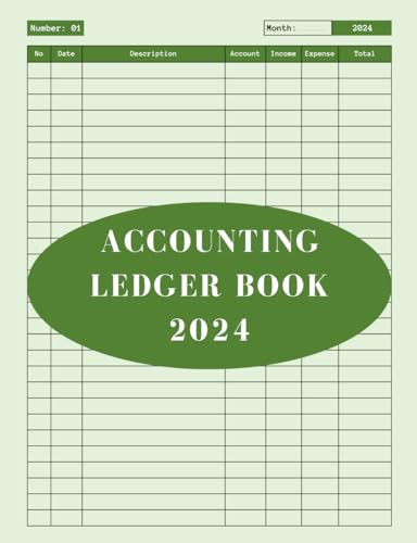Accounting Ledger Book: Daily and Monthly Income & Expense Log Book