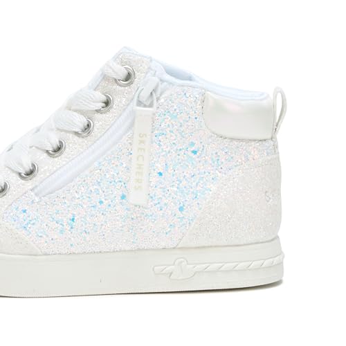 Skechers Fille Standouts 2.0-Luxe Shimmer Basket, Blanc Opulenter Garten, 5 Big Kid – vue 4