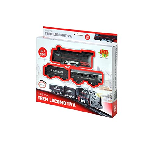 Pista Trem Locomotiva 67,5cm, DM Toys