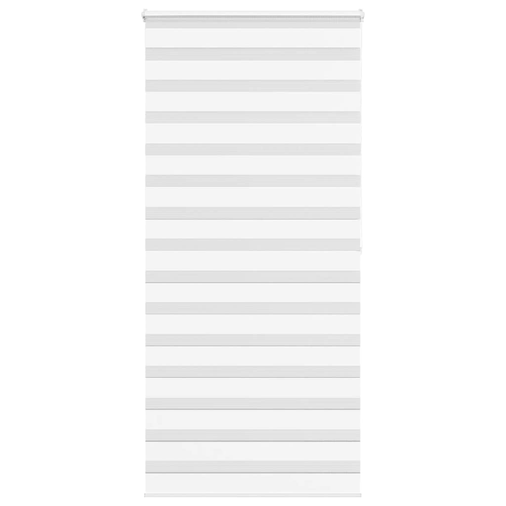 Store zébré blanc pour vis-à-vis réglable et montage mural rapide