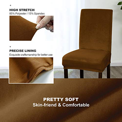 Pacote com 2 capas de cadeira de veludo super macias Argstar para cadeira de jantar, conjunto de 2 p