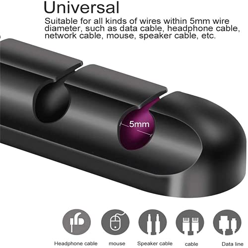 حامل ومنظم كابلات سيليكون قابل للف لتنظيم الكابلات والماوس والكيبورد وسماعات الرأس والأذن من فينمن