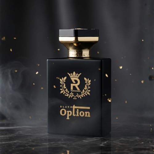 Image of Ruhvana's Option Black Perfume Spray for Women - 100ml Oriental Vanilla Long-Lasting Fragrance|Apparel Parfum| Fruity & Floral|vanilla, patchouli, cedar, and cashmere wood| Perfect For Gift|Eau De Parfum | Premium Long-Lasting Attar Perfume Oil for Daily & Special Use