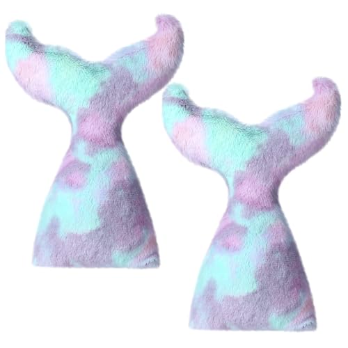 Bencailor Mermaid Tail Throw Pillow (Purple Pink, Medium)