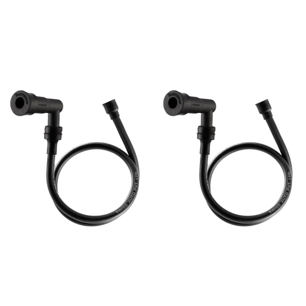 Deutsche Plug Wire Compatible with KB-4S / Caliber/Bajaj 3W 4S / CNG | OEM (Original Equipment Manufacturer) Replacement Part | OEM Performance | | Black Colour | Nickel Plated Caps | Pack of 5