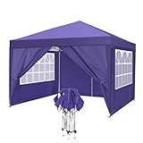 【Fácil de montar】: la tienda Gazebo plegable, con todas las piezas montadas, es fácil de instalar y desmontar. No requiere herramientas. Se necesita una o dos personas para montar en cuestión de minutos. Saca el marco completamente montado con la tapa de la bolsa, abra la tapa superior sobre el marco, extiende las patas y listo.