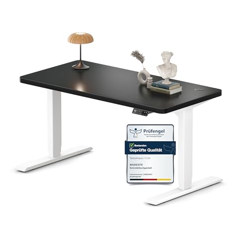 MAIDeSITe Höhenverstellbarer Schreibtisch (120x60cm), Höhenverstellbar Stehtisch Elektrisch, Energieeffizient‌ Flüsterleiser Dualmotor Traglast 160kg Mit Kollisionsschutz Funktion - S2 Pro 1