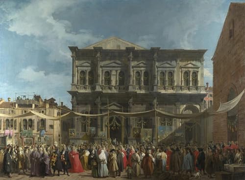 Canaletto La Fête de Saint Roch impression graffiti pour salon moderne 60x90cm