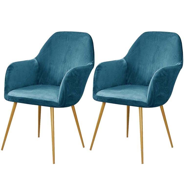 Housse de chaise velours extensible lavable et haute protection pour dossier scandinave
