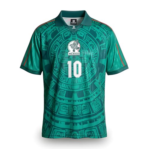 MAMUN Maillot de football rétro du Mexique, XL