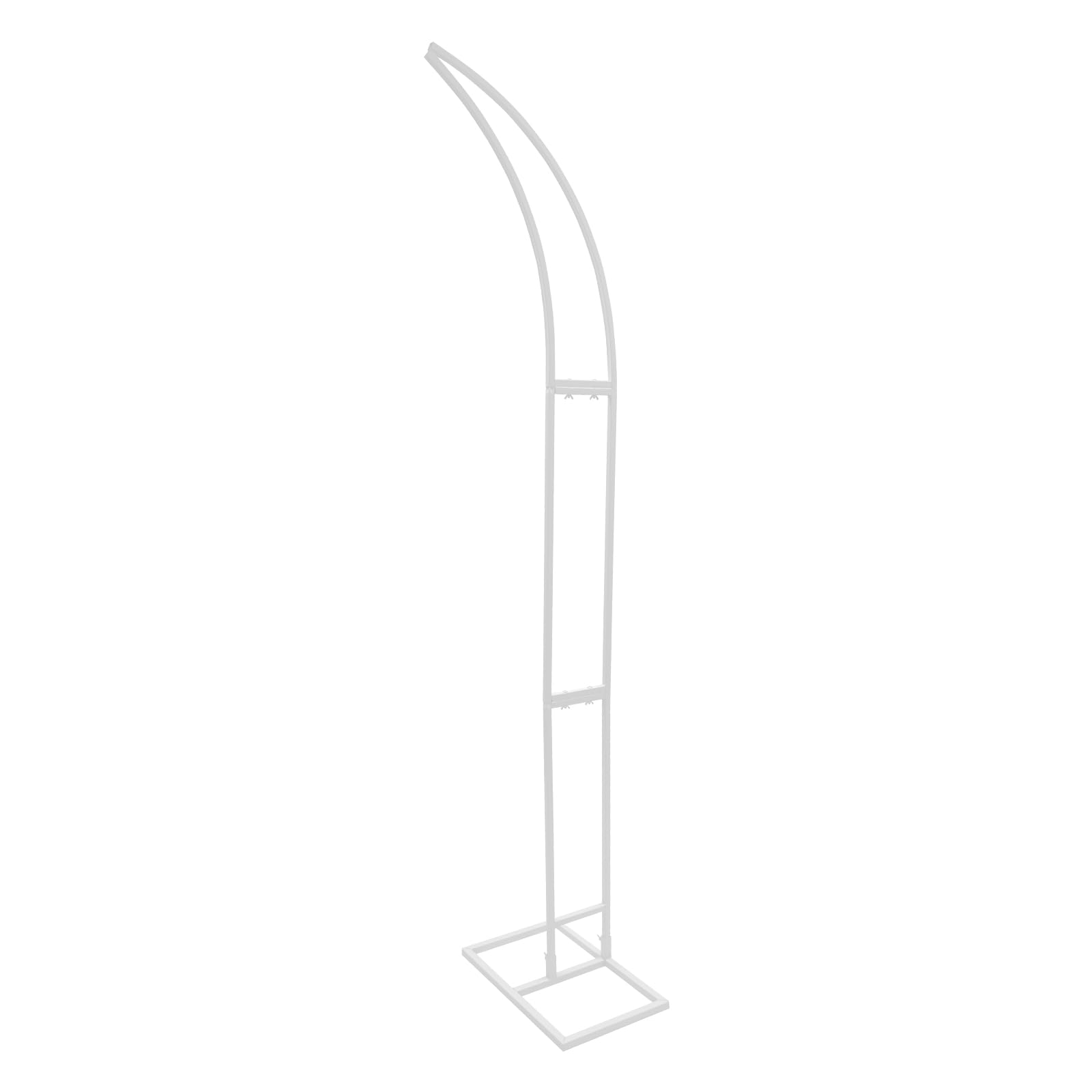 Lot de 2 supports de mariage pour décoration d'arche de fleurs - 2,1 m et 1,9 m - Pour cérémonie et fête - Stable et durable - Facile à monter - Amovible - Blanc