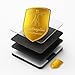 AlphaDesignLuxe 24K Gold Protection Stickers 6-Pack – Stylish Wellness Tags for Phones, Tablets & Electronics – Decorative Device Support Stickers