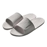 Fryloo hausschuhe Unisex Klappbare Reisepantoffeln, Leichte Rutschfeste Waschbare Eva-rutschen Für Hotel Home Bad Gastsalon Flug-grau-38-39