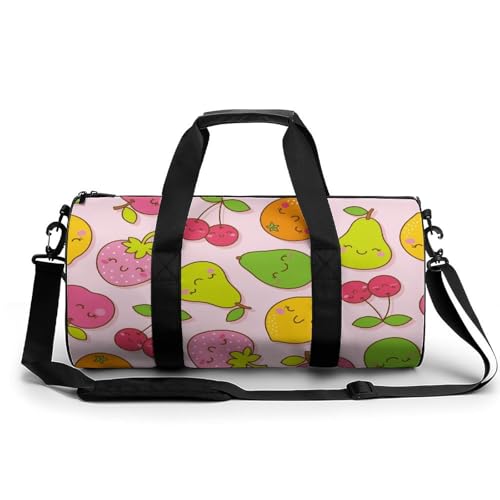 Sac week-end duffel bag poire citron cerise contre le désordre