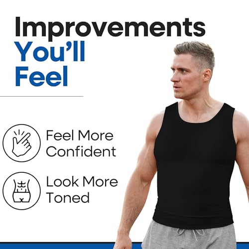 ARMSTRONG AMERICA Compression Shirt for Men | Gynecomastia Compression Tank Top Men | Mens Shapewear Compression Shirts4