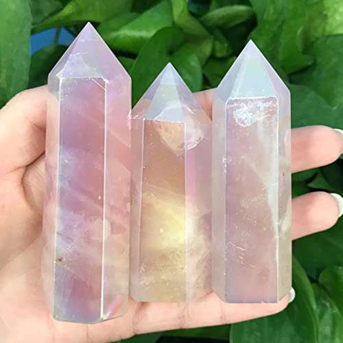 Cuarzo rosa natural contra el estres varita de cristal para el hogar 5
