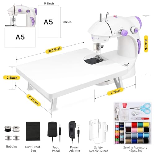 Mini machine à coudre portable Magicfly blanc en métal pour couture - 6