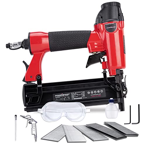 Powersmart 18Gauge Pneumatic Brad Nailer, 2 in 1 Nail Gun and Crown