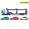 Dickie Toys 203747017 - Volvo FH 16 Biltransporter & XC40 Recharge - Lastbil med Ljud, Frihjul, Släp för Biltransport, Längd: 40 cm, Från 3 år #2
