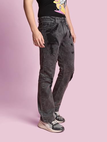 Image of BENE KLEED Men MILD Distressed Washed Pure Cotton Jeans
