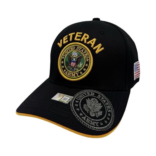 US Army Licensed Military Baseball Cap Black One Size