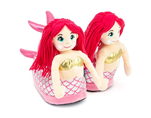 AddCore Mermaid Light Up LED Child Slippers (11-3 UK) Pink
