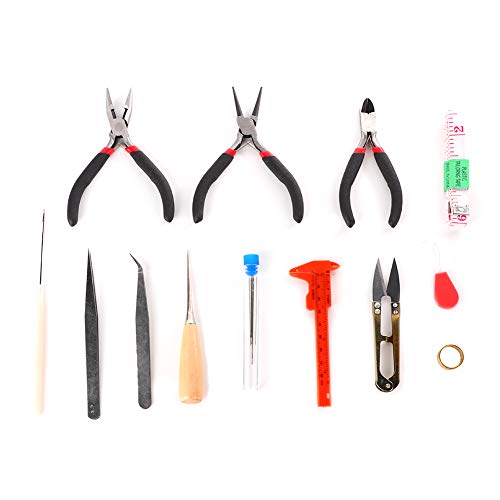 Pinces à bijoux KIMISS et mini-ciseaux 4,5 pouces pour création et perles