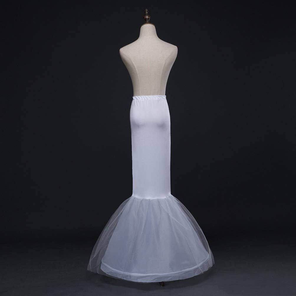 Bride mermaid petticoat crinoline Petticoat Skirt Fishtail Trumpet White Slip Underskirt for mermaid trumpet Party hoop skirt crinoline Length 35" - Image 2