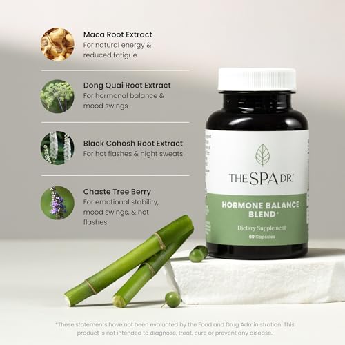 The Spa Dr. Hormone Balance for Women - Menopause Supplements for Women with Saw Palmetto, Chaste Tree Berry, Dong Quai for Night Sweats, Hot Flashes & Mood Swings - Menopause Support - 60 Capsules - Image 5