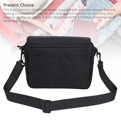 Unisex Shoulder Bag, Large Capacity Spacious Messenger Bag for College Office Traveling for Men & Women(Black)4