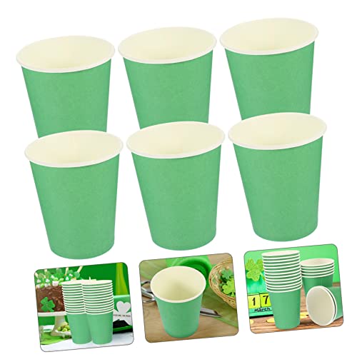 Gobelets Papier Verts Saint Patrick pour table de fête extérieure - 6