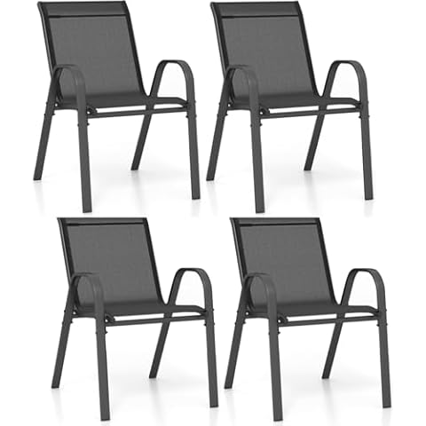 TANGZON Stackable Garden Dining Chairs Set Cover