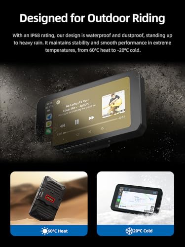 Image of CHIGEE AIO-5 Play for BMW Motorcycles, 3-Pin Interface, Plug-and-Play Smart Display with CarPlay & Android Auto, 60FPS Mode, IP68 Waterproof, Built-in GPS, Anti-Theft Alarm, Data Reading
