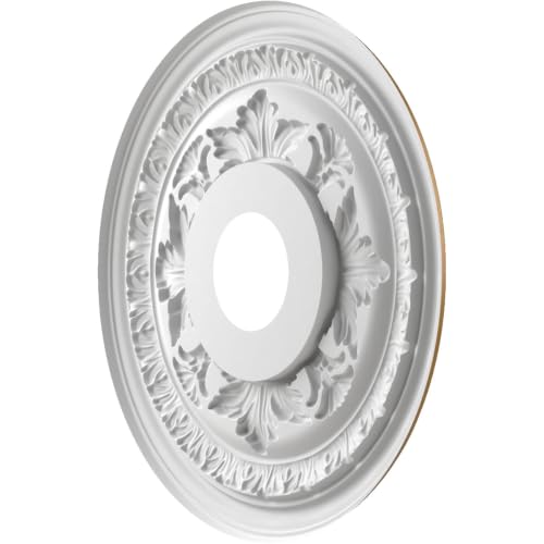 Image of Ekena Millwork CMP16BACGH Baltimore Thermoformed PVC Ceiling Medallion (Fits Canopies up to 6 1 /2 inch), 16 inchOD x 3 1 /2 inchID x 1 inchP, Metallic Gold Rush