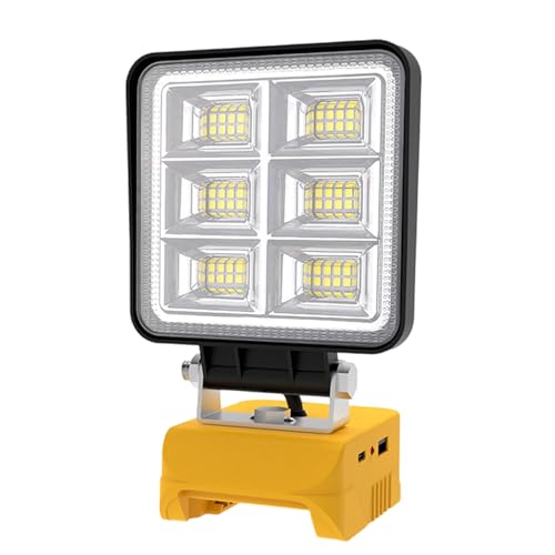 Image of 6000K 48W Cordless Work Light with USB or C, 5200LM Rechargeable Floodlight for Camping, Garage, Outdoor Use Portable Camping Light
