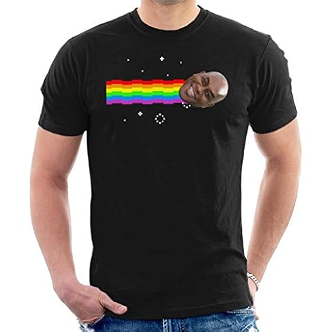 Ainsley Harriott Nyan Cat Meme Men's T-Shirt Black Cover