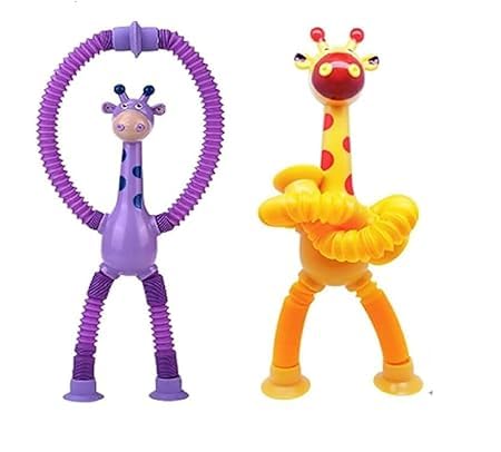 VAJITO Telescopic Suction Cup Giraffe Toy, LED Telescopic Pipe with Suction Cup, Shape-Changing Stretch Tube, Parent-Child Interactive Toy Random Colors (Pack of 2) (B0DGV1JR2W) Amazon Price History, Amazon Price Tracker