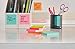 Post-it Note Dispenser, Vertical Design, Pop-Up Notes, Black with Grey Geometric Pattern, 1 Aqua Splash 3 in x 3 in Super Sticky Note Pad