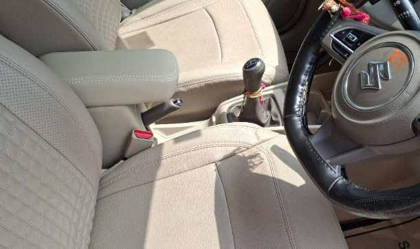 Image of Pabla Enterprises High-End Car Center Armrest with Storage Compartment and Ultimate Comfort COMPATABLE WITH MARUTI DZIRE 2017-2026 AND NEW SWIFT ZXi, ZXi+ MODELS BEIGE COLOR