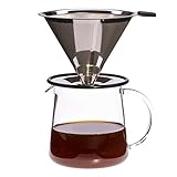 Trendglas Jena Kaffeekännchen POUR OVER FOR TWO mit Edelstahlfilter, 500 ml