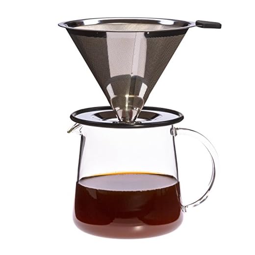 Trendglas Jena kaffekanna POUR Over For Two med rostfritt stål, 500 ml