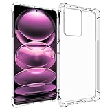 USTIYA Case for Xiaomi Poco X5 Pro 5G / Redmi Note 12 Pro 5G Clear TPU Four Corners Protective Cover Transparent Soft